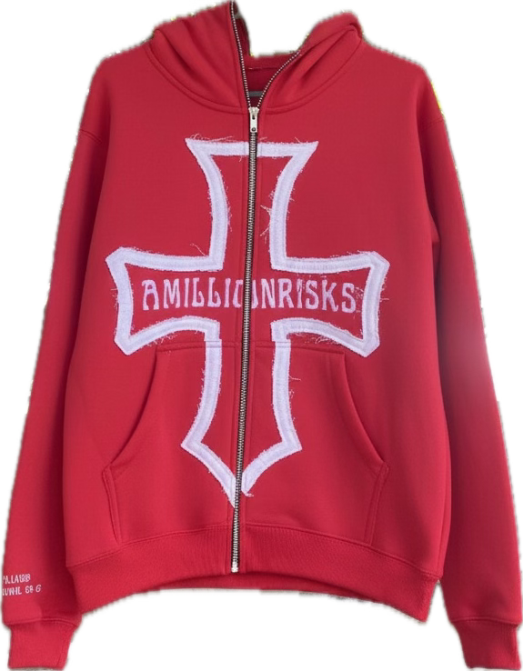 Red AMILLIONRISKS Full-Zip